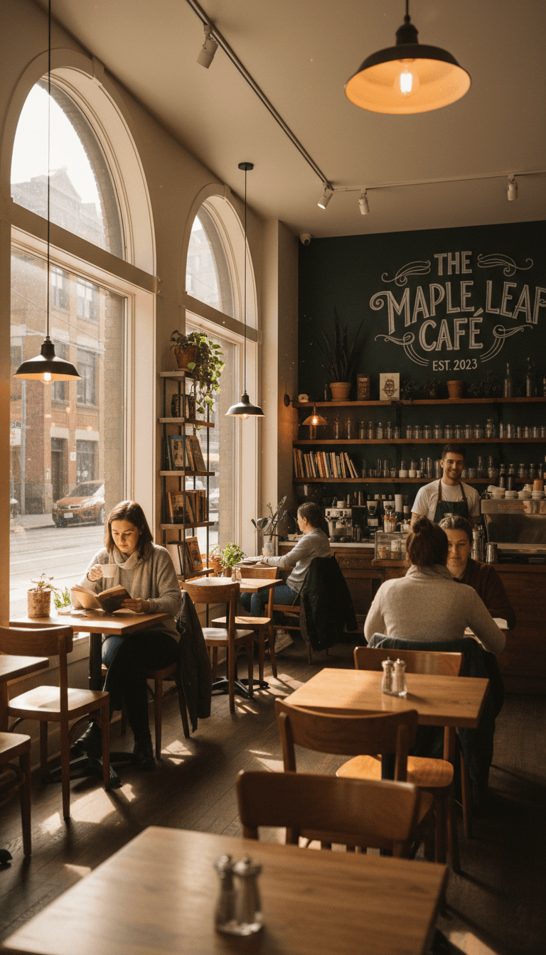 Cozy and inviting interior at Yamin Coffee Shop in Toronto